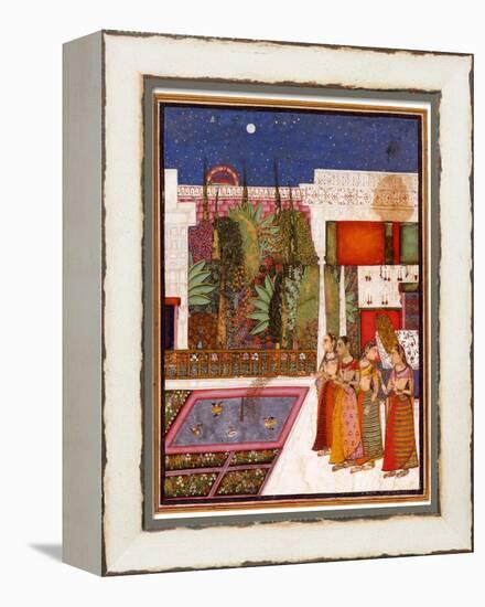 Four Women in a Palace Garden, Mid of the 18th C-null-Framed Premier Image Canvas