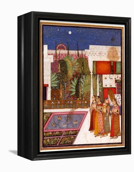 Four Women in a Palace Garden, Mid of the 18th C-null-Framed Premier Image Canvas