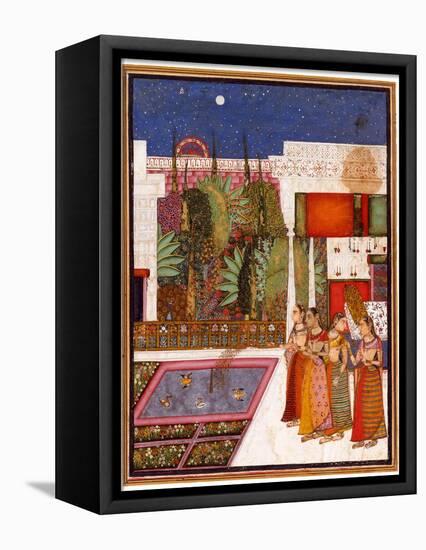 Four Women in a Palace Garden, Mid of the 18th C-null-Framed Premier Image Canvas