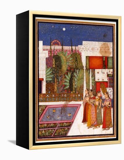 Four Women in a Palace Garden, Mid of the 18th C-null-Framed Premier Image Canvas