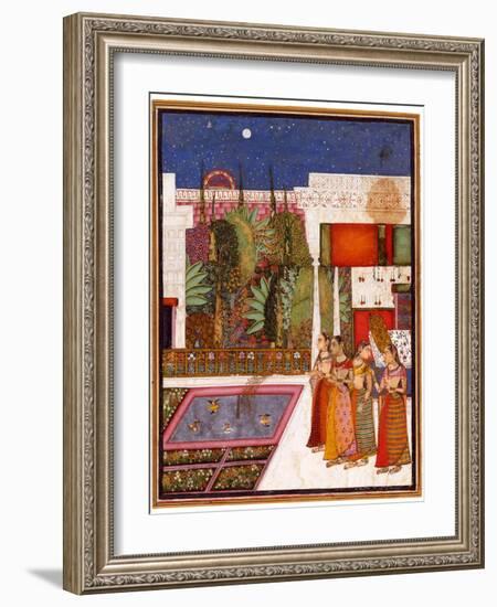 Four Women in a Palace Garden, Mid of the 18th C-null-Framed Giclee Print