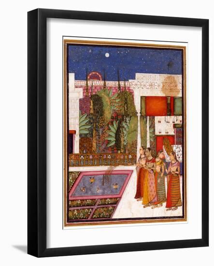 Four Women in a Palace Garden, Mid of the 18th C-null-Framed Giclee Print