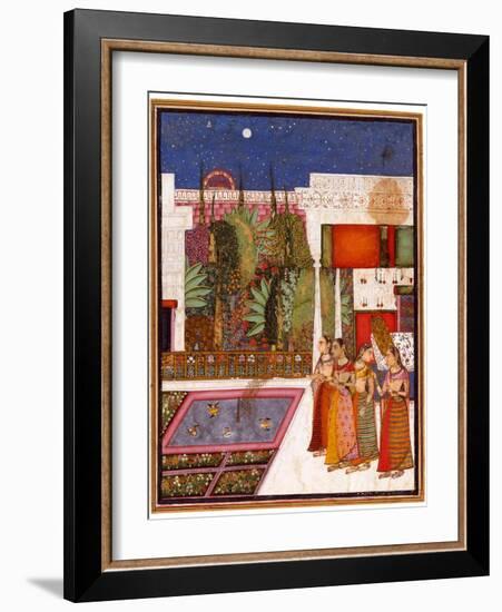 Four Women in a Palace Garden, Mid of the 18th C-null-Framed Giclee Print