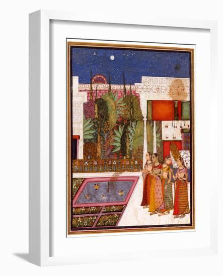 Four Women in a Palace Garden, Mid of the 18th C-null-Framed Giclee Print