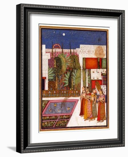 Four Women in a Palace Garden, Mid of the 18th C-null-Framed Giclee Print