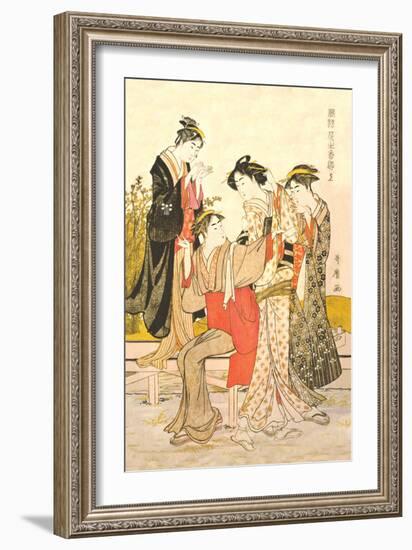 Four Women-Kitagawa Utamaro-Framed Art Print