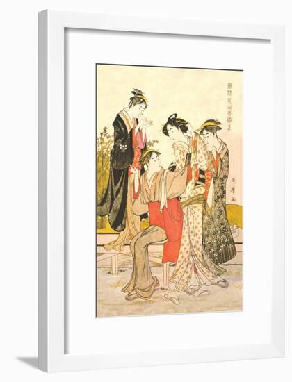 Four Women-Kitagawa Utamaro-Framed Art Print