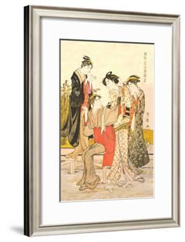 Four Women-Kitagawa Utamaro-Framed Art Print