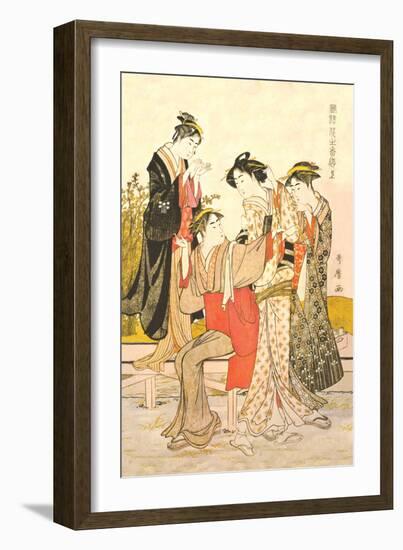 Four Women-Kitagawa Utamaro-Framed Art Print