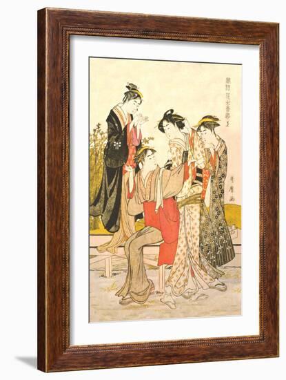 Four Women-Kitagawa Utamaro-Framed Art Print