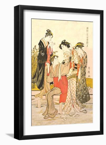 Four Women-Kitagawa Utamaro-Framed Art Print