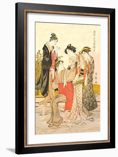 Four Women-Kitagawa Utamaro-Framed Art Print