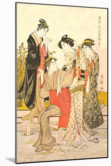 Four Women-Kitagawa Utamaro-Mounted Art Print