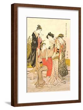 Four Women-Kitagawa Utamaro-Framed Art Print