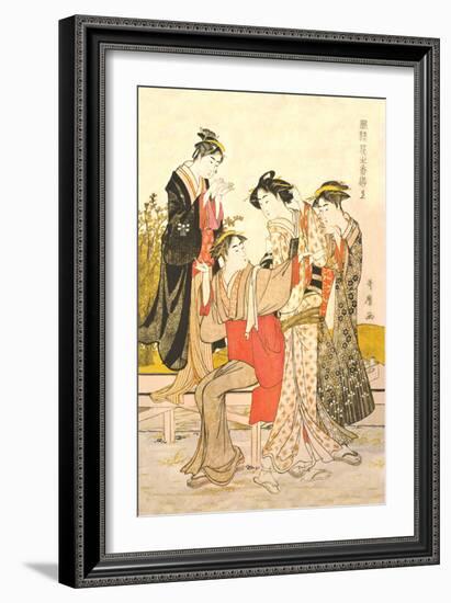 Four Women-Kitagawa Utamaro-Framed Art Print