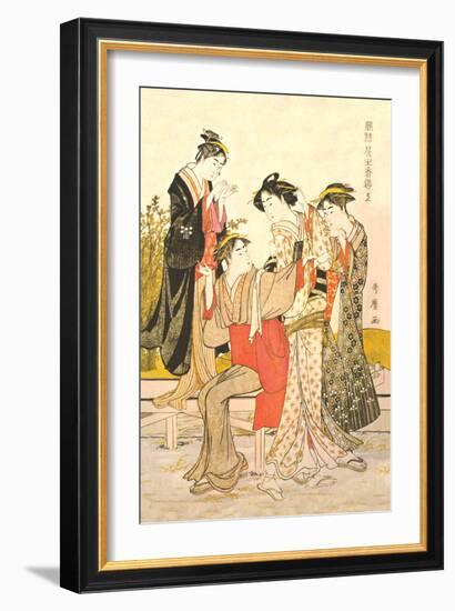 Four Women-Kitagawa Utamaro-Framed Art Print