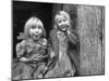 Four Year Old Flora and Her Sister Jacqueline Couch, 6 Smiling at the Camera-Eliot Elisofon-Mounted Photographic Print