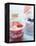 Four Yoghurts with Berries, Cereal and Watermelon-null-Framed Premier Image Canvas