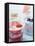 Four Yoghurts with Berries, Cereal and Watermelon-null-Framed Premier Image Canvas