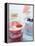 Four Yoghurts with Berries, Cereal and Watermelon-null-Framed Premier Image Canvas