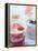 Four Yoghurts with Berries, Cereal and Watermelon-null-Framed Premier Image Canvas