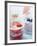 Four Yoghurts with Berries, Cereal and Watermelon-null-Framed Photographic Print