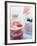 Four Yoghurts with Berries, Cereal and Watermelon-null-Framed Photographic Print