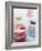 Four Yoghurts with Berries, Cereal and Watermelon-null-Framed Photographic Print