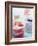 Four Yoghurts with Berries, Cereal and Watermelon-null-Framed Photographic Print