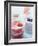 Four Yoghurts with Berries, Cereal and Watermelon-null-Framed Photographic Print