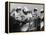 Four Young British Student Nurses Making Notes Together from Medical Textbooks-null-Framed Premier Image Canvas