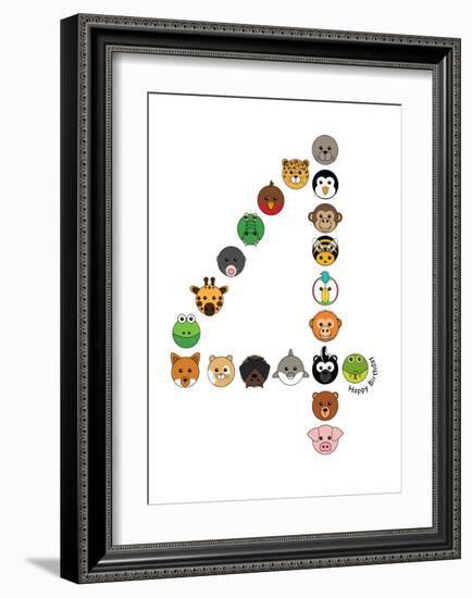 Four-null-Framed Art Print