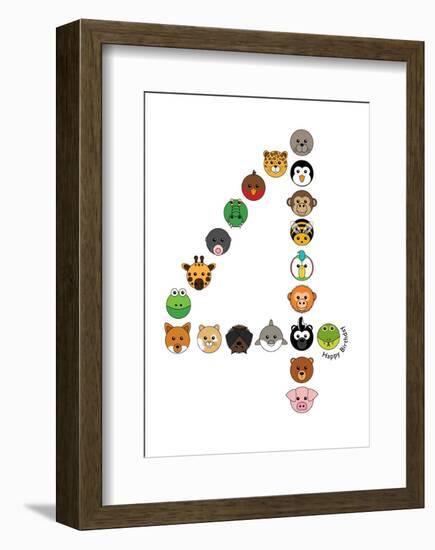 Four-null-Framed Giclee Print