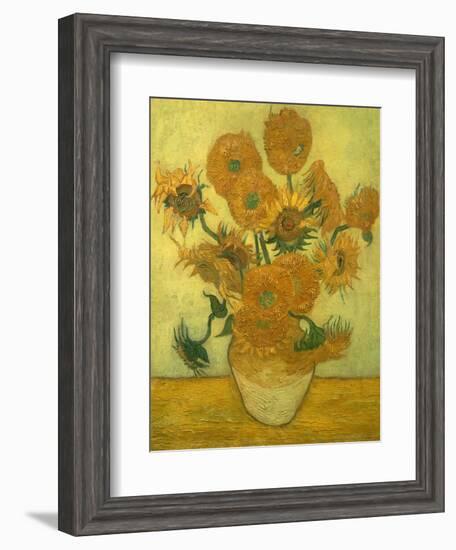 Fourteen Sunflowers in a Vase, 1889-Vincent van Gogh-Framed Giclee Print