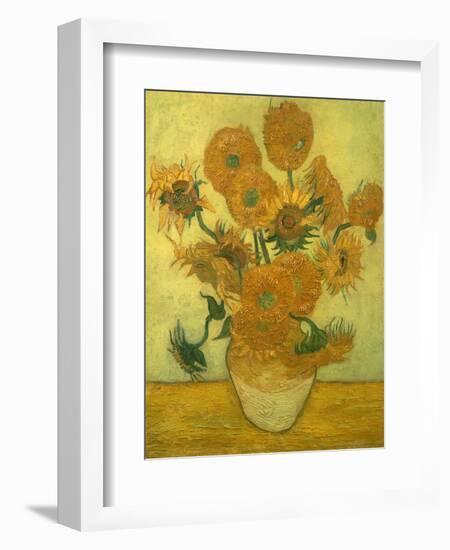 Fourteen Sunflowers in a Vase, 1889-Vincent van Gogh-Framed Giclee Print