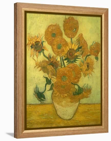 Fourteen Sunflowers in a Vase, 1889-Vincent van Gogh-Framed Premier Image Canvas