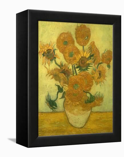 Fourteen Sunflowers in a Vase, 1889-Vincent van Gogh-Framed Premier Image Canvas