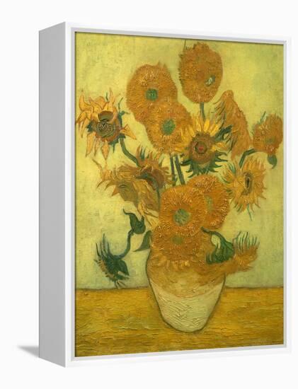 Fourteen Sunflowers in a Vase, 1889-Vincent van Gogh-Framed Premier Image Canvas