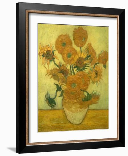 Fourteen Sunflowers in a Vase, 1889-Vincent van Gogh-Framed Giclee Print