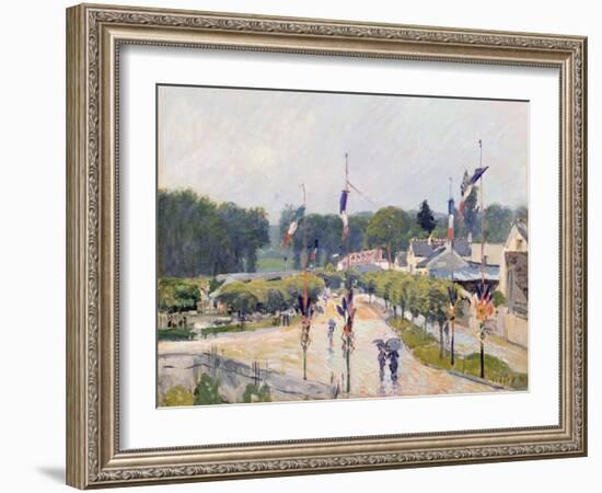 Fourteenth of July at Marly-Le-Roi, 1875-Alfred Sisley-Framed Giclee Print