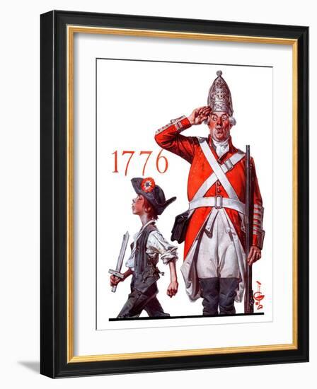 "Fourth of July, 1776,"June 30, 1923-Joseph Christian Leyendecker-Framed Giclee Print