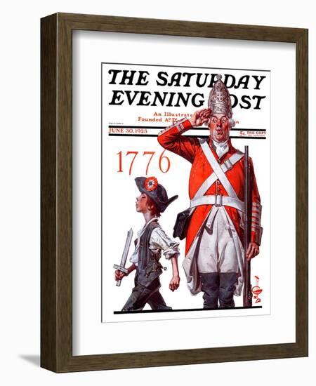 "Fourth of July, 1776," Saturday Evening Post Cover, June 30, 1923-Joseph Christian Leyendecker-Framed Giclee Print