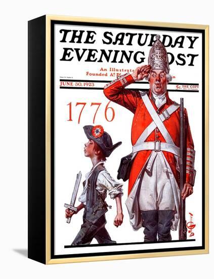 "Fourth of July, 1776," Saturday Evening Post Cover, June 30, 1923-Joseph Christian Leyendecker-Framed Premier Image Canvas