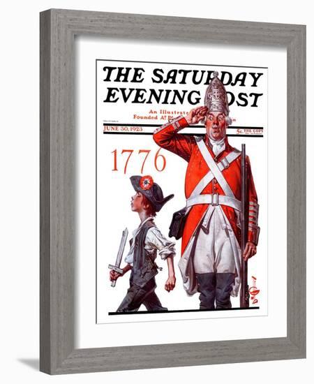 "Fourth of July, 1776," Saturday Evening Post Cover, June 30, 1923-Joseph Christian Leyendecker-Framed Giclee Print