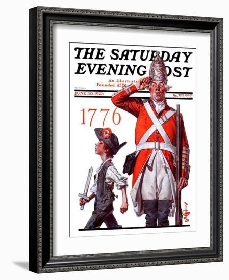 "Fourth of July, 1776," Saturday Evening Post Cover, June 30, 1923-Joseph Christian Leyendecker-Framed Giclee Print