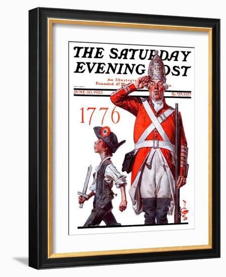 "Fourth of July, 1776," Saturday Evening Post Cover, June 30, 1923-Joseph Christian Leyendecker-Framed Giclee Print