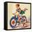 "Fourth of July Bike Ride,"July 1, 1934-John Drew-Framed Premier Image Canvas