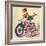 "Fourth of July Bike Ride,"July 1, 1934-John Drew-Framed Giclee Print