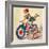 "Fourth of July Bike Ride,"July 1, 1934-John Drew-Framed Giclee Print