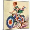 "Fourth of July Bike Ride,"July 1, 1934-John Drew-Mounted Giclee Print